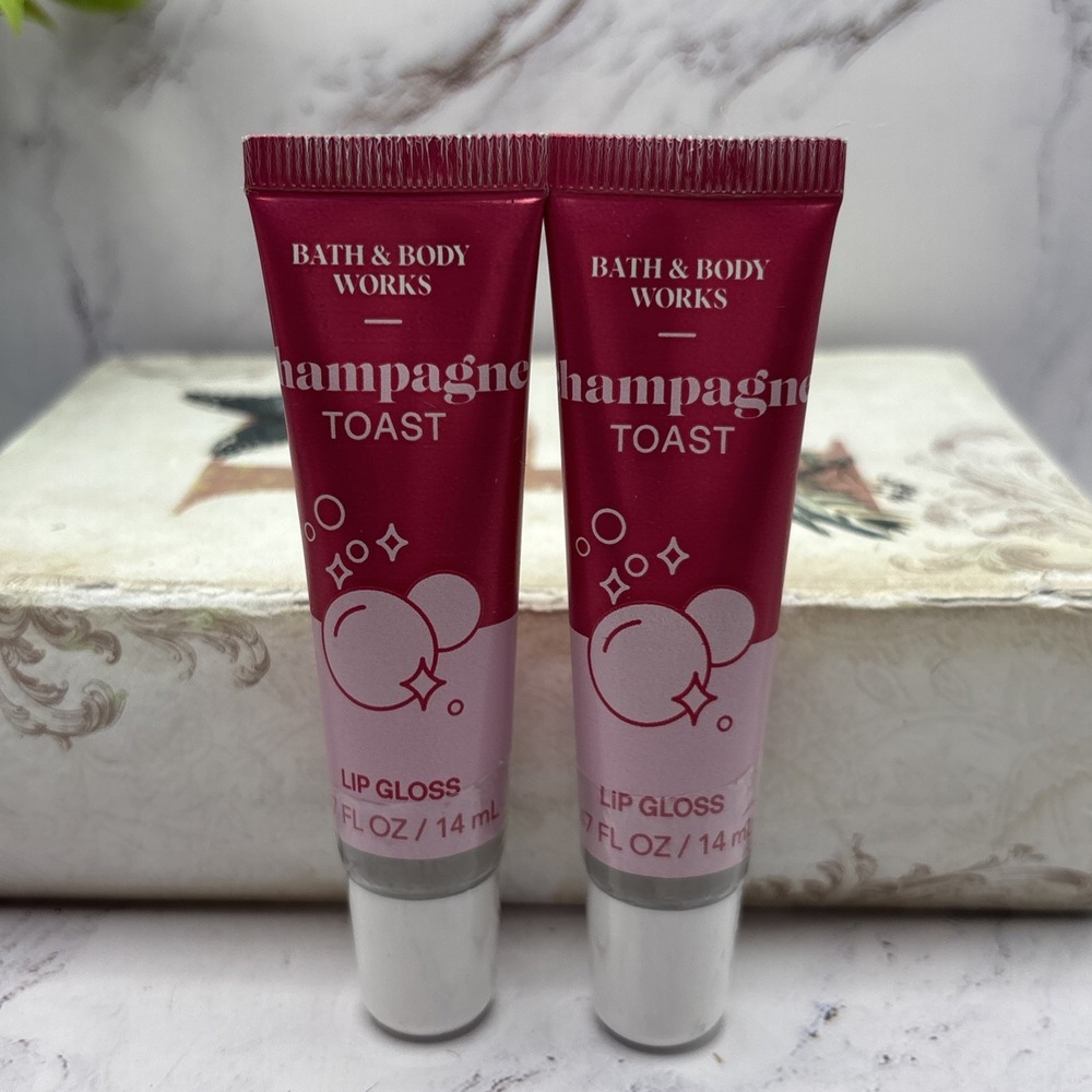 Bath & Body Works Champagne Toast Lip Gloss 2 Pack 0.47 oz New Sealed